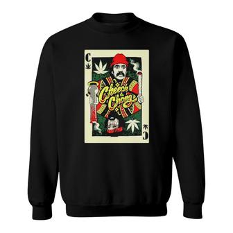 Cheech & Chong- Playing Card Sweatshirt | Mazezy