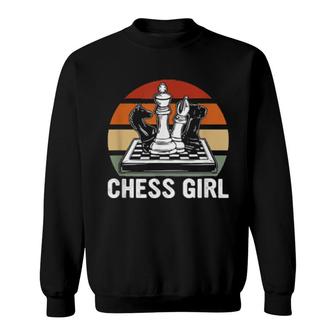 Chess Girl Board Games Sweatshirt | Mazezy