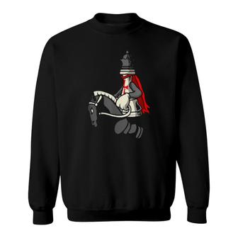 Chess Queen Riding A Horse Knight Chess Player Chess Sweatshirt | Mazezy