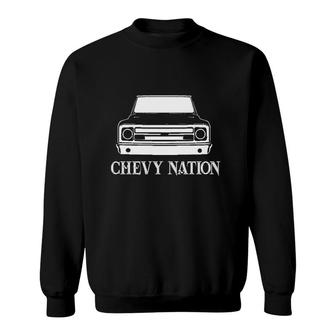 Chevy Nation C10 Pickup Hotrod Truck Sweatshirt | Mazezy