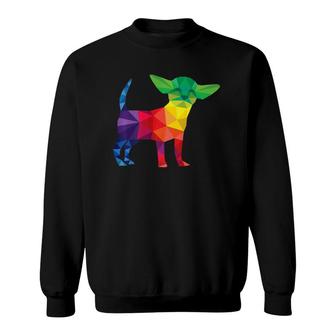 Chihuahua Gay Pride Lgbt Rainbow Flag Gifts Dog Lovers Lgbtq Sweatshirt | Mazezy