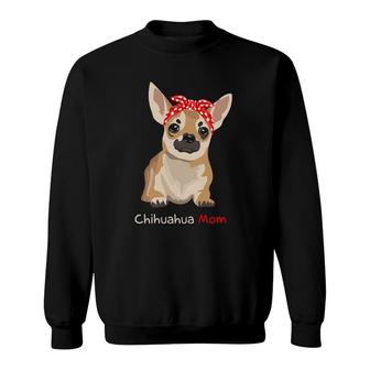Chihuahua Mom Bandana Womens Dog Sweatshirt | Mazezy