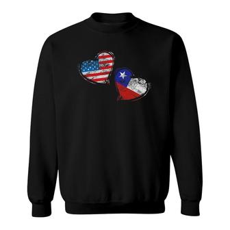 Chilean American Flag Chile Pride Camisetas Sweatshirt | Mazezy