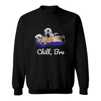 Chill, Bro Cliparts & Cartoons Sweatshirt | Mazezy