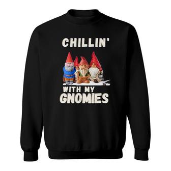 Chillin' With My Gnomies Fun Christmas Tee Sweatshirt | Mazezy