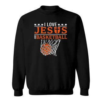 Christian Basketball Tee I Love Jesus And Basketball Sweatshirt | Mazezy