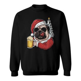 Christmas Beer Pug Sweatshirt | Mazezy