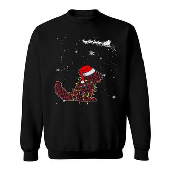 Christmas Chinchilla Plaid Pajama Sweatshirt | Mazezy