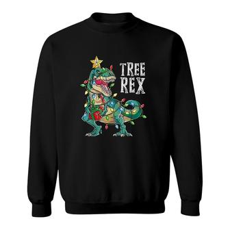 Christmas Dinosaur Tree Rex Sweatshirt | Mazezy