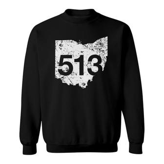 Cincinnati Fairfield Mason Area Code 513 Ohio Gift Sweatshirt | Mazezy