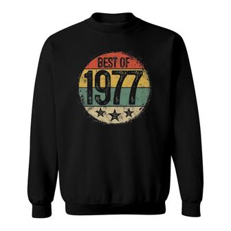 Circular Vintage Best Of 1977 45 Years Old Gift 45Th Birthday Sweatshirt | Mazezy