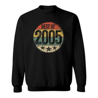 Circular Vintage Best Of 2005 17 Years Old Gift 17Th Birthday Sweatshirt | Mazezy