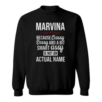 Classy Sassy And A Bit Smart Assy Marvina Personal Name Raglan Baseball Tee Sweatshirt | Mazezy