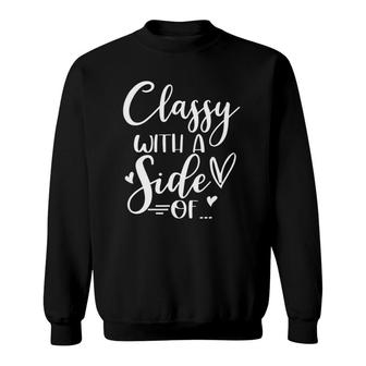 Classy With Side Of Sassy Mommy And Me Matching Outfits Sweatshirt | Mazezy CA