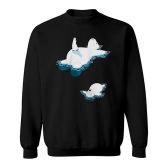 Climate Change Polar Bear And Penguin Sweatshirt | Mazezy
