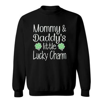 Clothes Clover Tattoo Mommy And Daddys Lucky Charm Sweatshirt - Thegiftio UK