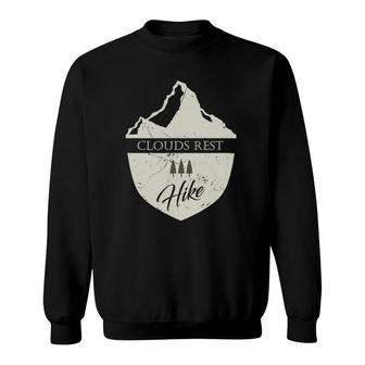 Clouds Rest California Hiking With Mountain Sweatshirt | Mazezy