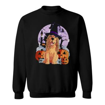 Cocker Spaniel Happy Halloween Gift Sweatshirt | Mazezy