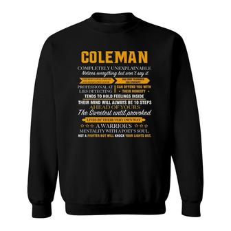 Coleman Completely Unexplainable Name Father's Day Sweatshirt | Mazezy
