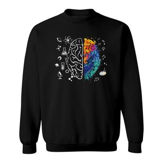 Colorful Brain Science And Art Sweatshirt | Mazezy