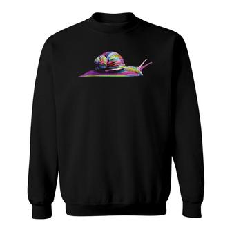 Colorful Snail Art Gifts For Lover Land Snails Or Gastropods Sweatshirt | Mazezy