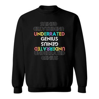 Colorful Upside Down Genius Gift Sweatshirt | Mazezy