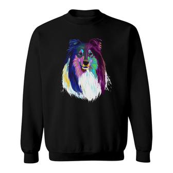 Colourful Dog Rough Collie Sweatshirt | Mazezy
