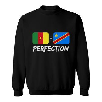 Congolese And Cameroonian Perfection Mix Dna Flag Heritage Sweatshirt | Mazezy