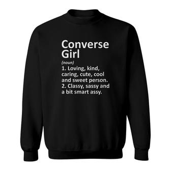 Converse Girl Tx Texas Funny City Home Roots Gift Sweatshirt - Thegiftio UK