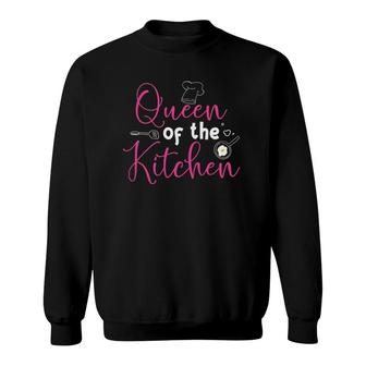 Cooking Queen Kitchen Funny Gift For Chef Culinary Student Sweatshirt | Mazezy