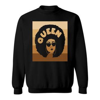 Cool Afro Queen Empowerment Melanin Color Sweatshirt - Thegiftio UK