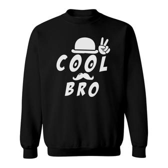 Cool Bro Mustache Funny Sweatshirt | Mazezy
