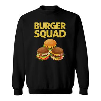 Cool Hamburger Art Men Women Cheeseburger Fast Food Burger Sweatshirt | Mazezy