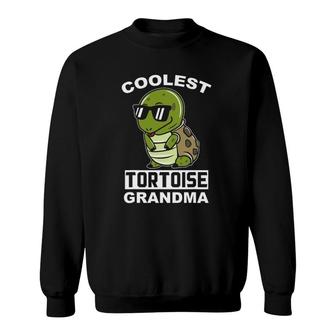 Coolest Tortoise Grandma Funny Pet Grandmother Sweatshirt | Mazezy