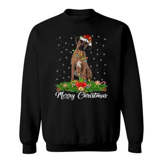 Coonhound Dog Matching Santa Hat Coonhound Christmas Sweatshirt | Mazezy