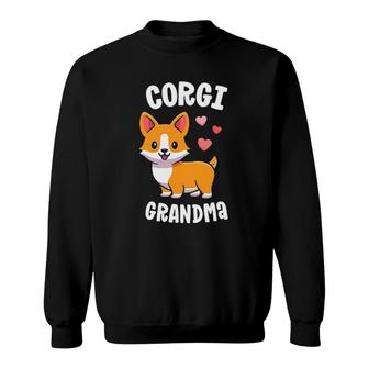 Corgi Grandma I Love My Pembroke Welsh Gift Dog Mama Sweatshirt | Mazezy