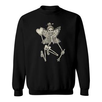 Cottagecore Aesthetic Skeleton Fairy Grunge Fairycore Gothic Sweatshirt | Mazezy