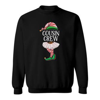 Cousin Crew Elf Christmas Squad Matching Family Pajama Gift Sweatshirt | Mazezy