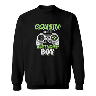 Cousin Of The Birthday Boy Matching Video Game Birthday Gift I Love My Cousin Sweatshirt - Seseable
