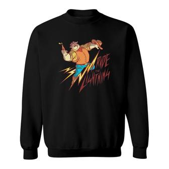 Cowboy Lightning Ride The Lightning Sweatshirt | Mazezy