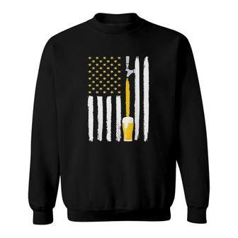 Craft Beer American Flag Usa Sweatshirt | Mazezy