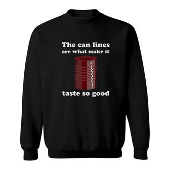 Cranberry Sauce Can Lines Sweatshirt | Mazezy