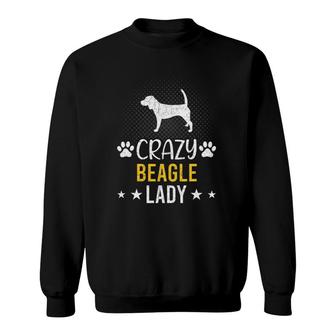 Crazy Beagle Lady Dog Lover Sweatshirt | Mazezy UK