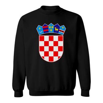 Croatia Flag Gif Croatian Coat Of Arms Pocket Sweatshirt | Mazezy