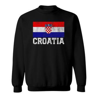 Croatian Croatia Flag National Pride Family Roots Country Sweatshirt | Mazezy