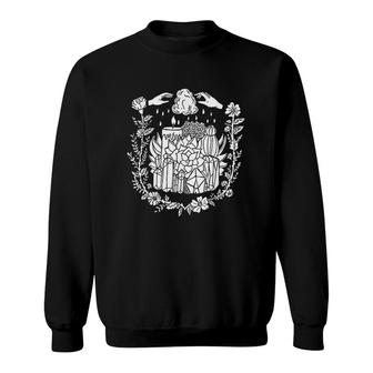 Crystals And Succulents Sweatshirt | Mazezy
