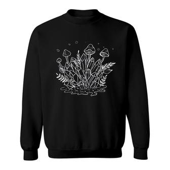 Crystals Plants Witchy Sweatshirt | Mazezy