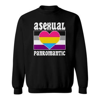 Cute Asexual Panromantic Pride Flag Cute Funny Ace Aesthetic Pullover Sweatshirt | Mazezy
