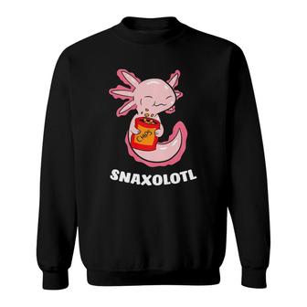 Cute Axolotl Lover Snaxolotl Kawaii Axolotl Food Sweets Sweatshirt | Mazezy
