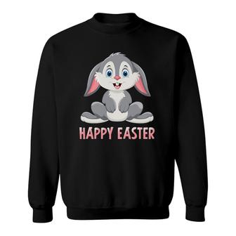 Cute Bunny Happy Easter For Teen Girls Boy Easter Day Rabbit Sweatshirt | Mazezy